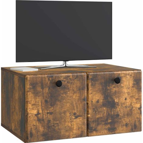 Maison Exclusive - Mobile Porta TV da Muro 59,5 x 41 x 30 cm Rovere Fumo (1/5)