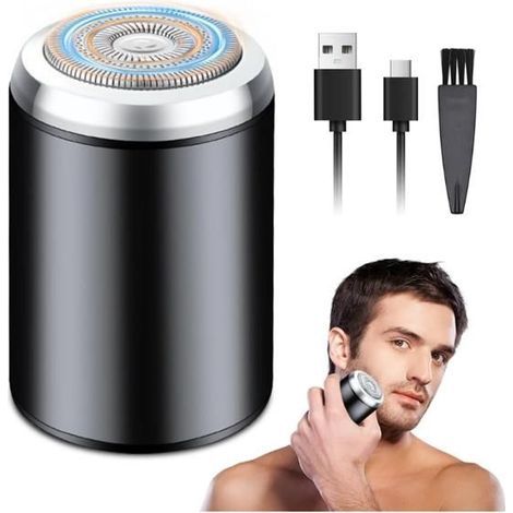 Elektrischer Herrenrasierer, Mini-Elektrorasierer für Männer, tragbarer Easy Trim Nass- und Trockenrasierer, IPX7 wasserdichter Intimrasierer für Männer (1/5)