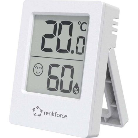 Thermo-hygrometre - Mesure Temperature Humidite - Affichage Numerique Sans Fil - Blanc - 1 Unite (1/4)