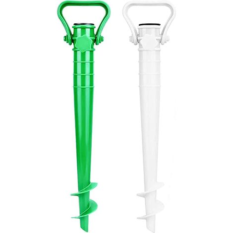 NineClouds Ancre Sable Parapluie Plage,Ancre Réglable Pour Parasol,Plage Sable Ou Terre Pieds Parasols,2 Support Parasol Plage (1/5)