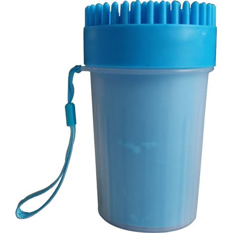 Nettoie Pattes Chien Nettoyeur Patte Chien Silicone Upgrade Portable Lave Pattes pour Vhien avec Fibre Superfine Essuie Pattes Chien pour Chiens Chat Animal(Bleu)