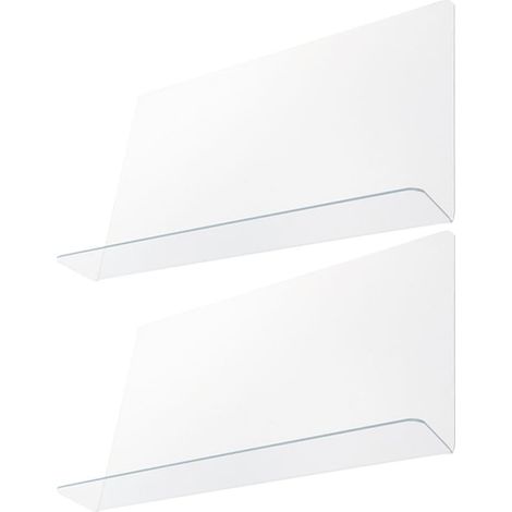 Set of 2 Transparent PVC Splash Guard for Shower and Shower 15.75 x 4.72 x 1.57 Inches Tool-Free Installation for Kitchen and Bathroom (1/5)