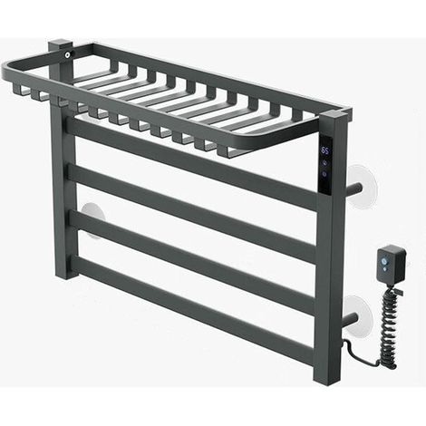 Porte-Serviettes Chauffant électrique Intelligent sans Perforation, Support Séchage Serviettes Salle Bain Support Chauffage Serviettes Chauffant Mural (1/5)