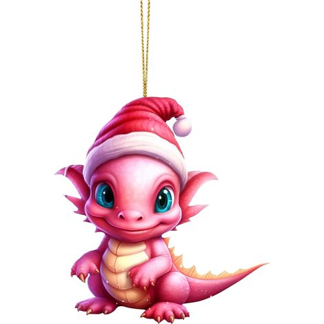 Pendentif Dinosaure - Décoration Arbre De Noël En Acrylique - Pour Maison Bébé Enfant - Lot De 1 (1/4)