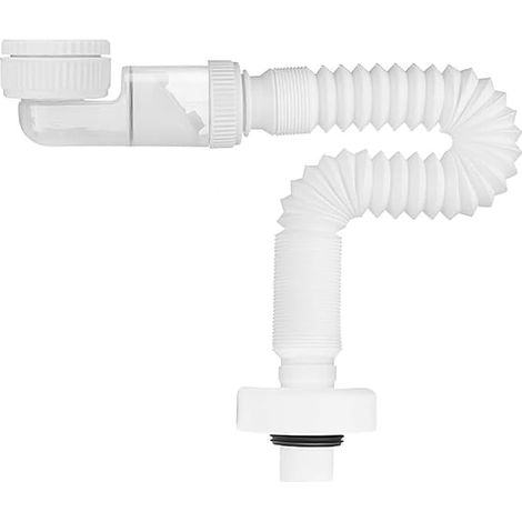 Tuyau de vidange flexible, Siphon Gain de Place, Égouttoir de Bonde de Lavabo, Sip-hon Lavabo, Si-phon lavabo flexible, Tuyau de Vidange Remplaçable, Extensible 320-780 mm (1/5)