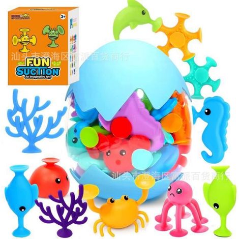 Jouets De Bain En Silicone - Jouets À Ventouse Pour Enfants À Partir De 3 Ans - 18 Pièces (1/4)