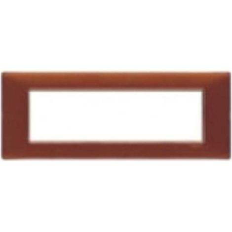 Placca Vimar Plana 7 moduli Reflex tabacco in tecnopolimero 14657.49 (1/2)