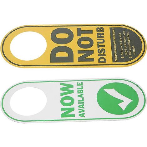 Plaque de porte de confidentialité « Ne pas déranger » double face, ensemble de 6 pièces (1/5)