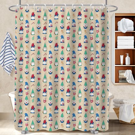 Rideau de douche imperméable en polyester 180x180 poids lesté cache baignoire pour loft industriel (1/5)