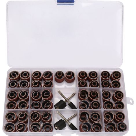 Ortviai Bandes abrasives pour tambour de ponçage – 104 pièces (80 et 120) en emballage pratique (1/5)