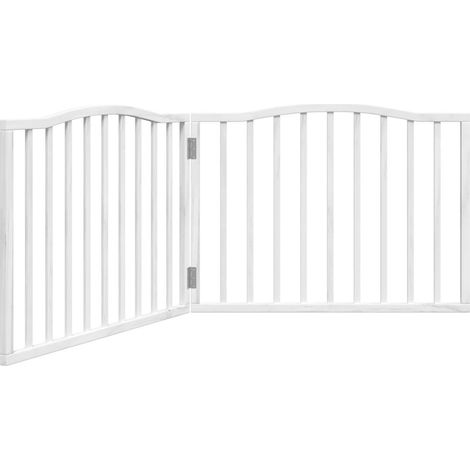 vidaXL Cancello per Cani Pieghevole 2 Pannelli Bianco 160 cm (1/5)