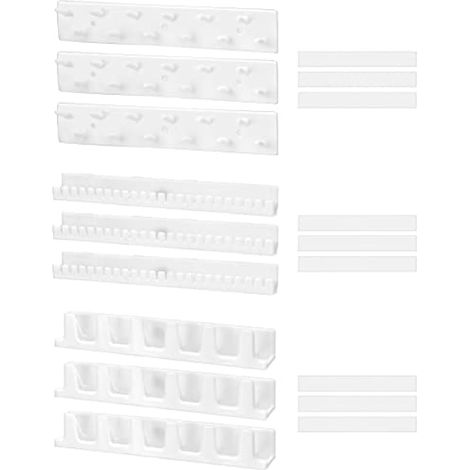 Lot de 9 supports adhésifs muraux pour bijoux (bagues, bracelets, boucles d'oreilles) (1/5)