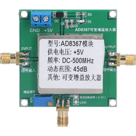AD8367 Module amplificateur de Signal à large bande RF 500MHz 45dB Gain Variable linéaire AGC VCA 0-1V (1/5)