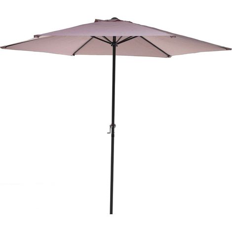 Ombrellone da Giardino Ø3 m Palo Ø38 mm in Ferro Telo in Poliestere Garden Tortora
