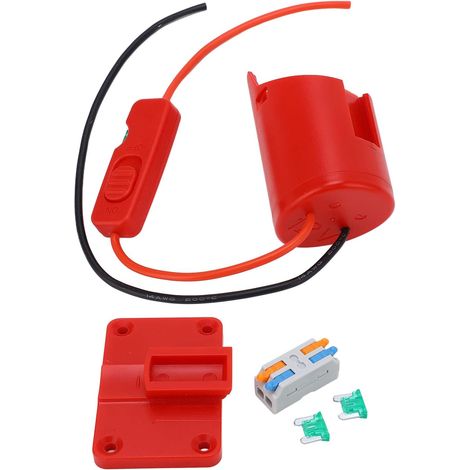 Convertisseur Adaptateur de Batterie pour Batterie au Lithium 12 V M12 avec Fusible, Interrupteur et Connecteurs de Bornes (1/5)
