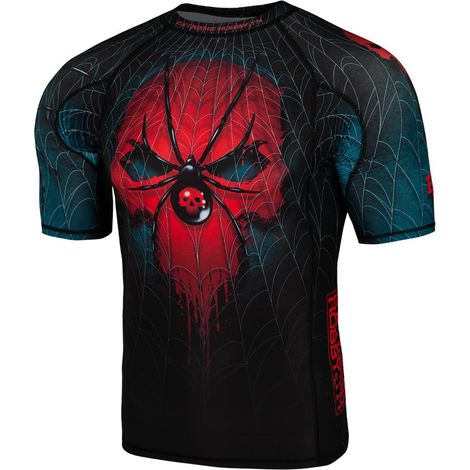 Kurzarm-Rashguard für Herren, Witwengröße S, schwarz