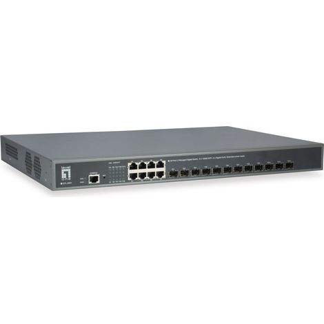 SWITCH LEVEL ONE GESTIONABLE L3  8P 10/100/1000 SFP  +  12P 10Gbe SFP+ FUENTE REDUNDATE