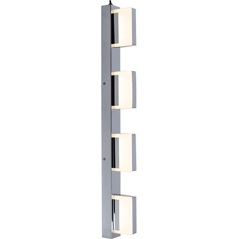 LED Wand Strahler Leuchte Chrom Lampe satiniert Wohn Schlaf Zimmer Beleuchtung (1/5)