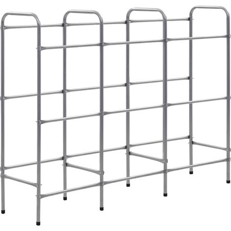 Étagère de rangement pour 9 caisses Argenté 145x33x116 cm Acier (1/5)