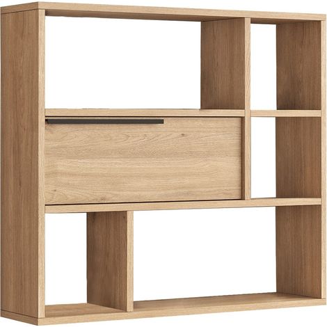 Étagère murale en bois "Calvin" - 90 x 22 x 81 cm - Marron (1/4)