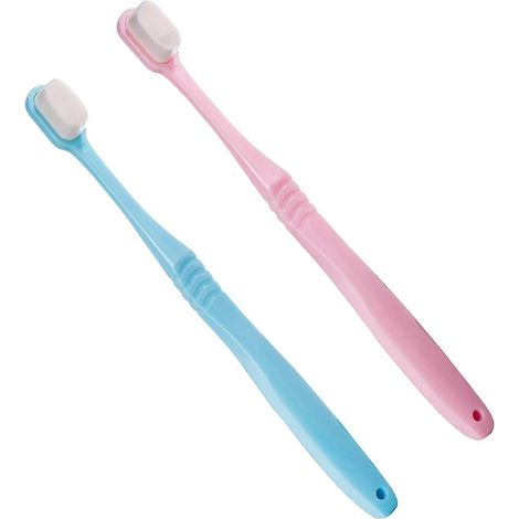 2 Brosse à dents, 20000 poils micro-nano, extra douce, gencives sensibles, adultes enfants (1/5)