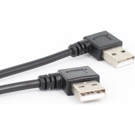 USB extension cable (male to male, double 90° bend), laptop cooler, data charging cable, external hard drive. (1/4)