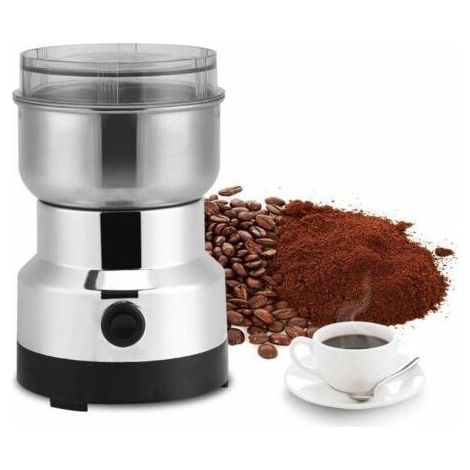 Moulin à café électrique 220V, Broyeur à Graines de Café Broyeur Alimentaire en Acier Inoxydable Moulin à Café Et Mixeur Électrique pour le Grain de Café Lin Noix Poivre Épices et Autres (1/2)
