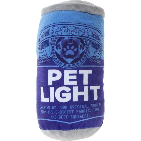 Jouet à mâcher pour chien avec couineur, en peluche douce et interactive en forme de canette de soda (1/5)