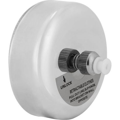 Étendoir à linge rétractable en acier inoxydable pour salle de bain, avec corde à linge. (1/5)