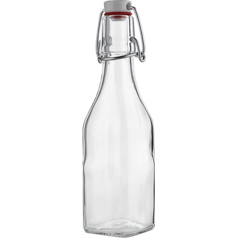 Flacone in vetro con clip per tinture, succhi e oli Florina Samba 250 ml