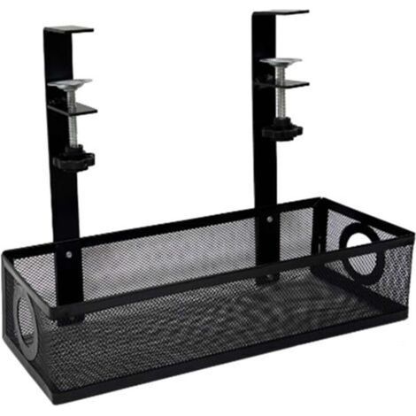 Under-Desk Cable Management Rack, No-Drill Under-Desk Cable Organizer, Adjustable Under-Desk Cable Organizer, Home Office Accessory (1/5)