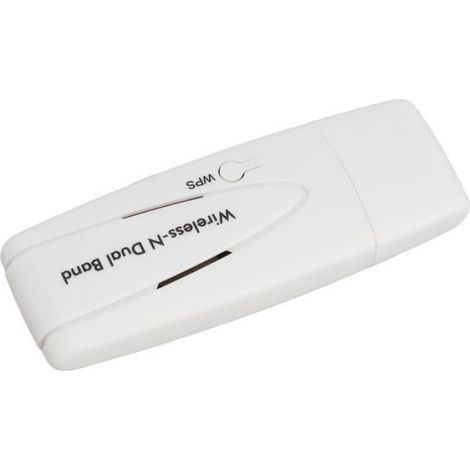 Adaptateur Lan Sans Fil - Double Bande 2,4 GHz Et 5 GHz - 300 Mbps - USB 2.0 - Pour Tv Et Home Cinema - 1 Pièce (1/4)