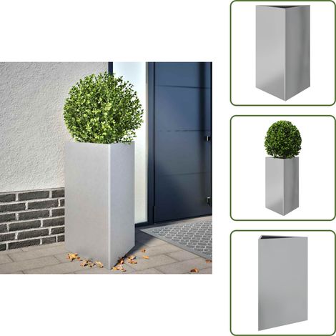 Pflanzkübel Dreieckig 50x43x75 cm Verzinkter Stahl - Pflanzkübel - Blumenkübel - Pflanzgefäß - Blumenkasten (1/5)