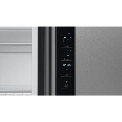Bosch – Réfrigérateur américain KFN96APEA – 4 portes – 605 L total (405 L réfrigérateur, 200 L congélateur) – Technologie No Frost – Classe énergétique E (1/10)
