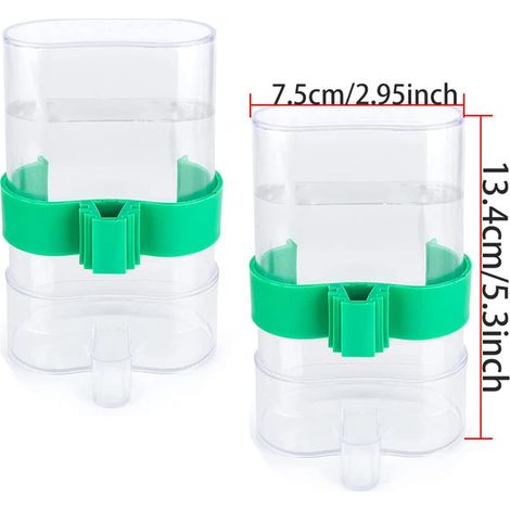 Distributeur d'eau pour oiseaux et petits animaux, abreuvoir automatique suspendu pour cage, lot de 2