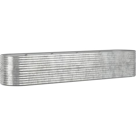 Maison Exclusive - Jardinera arriate acero galvanizado plata 368x