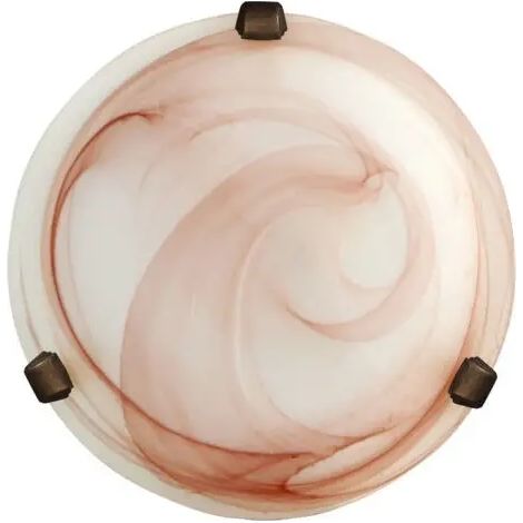 Plafoniera Duna 40 cm alabastro tabaco ganchos bronce