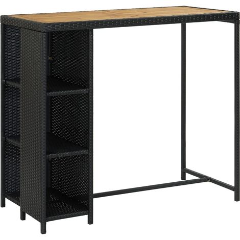 Maison Exclusive - 5-tlg. Gartenbar-Set mit Kissen Poly Rattan Sc
