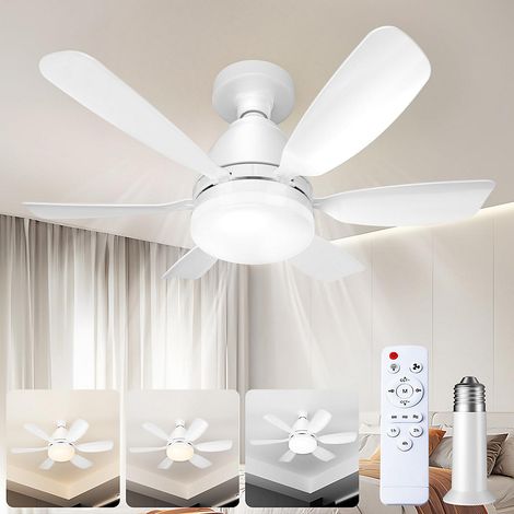 Plafonnier LED moderne à intensité variable tricolore pour ventilateur de plafond, blanc , 30 W , rallonge de 12 cm , 4 vis (1/5)