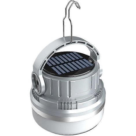 Tragbare Campinglampe, wasserdicht, USB-Solaraufladung, 3000 mAh, 6-stufig einstellbar (1/5)