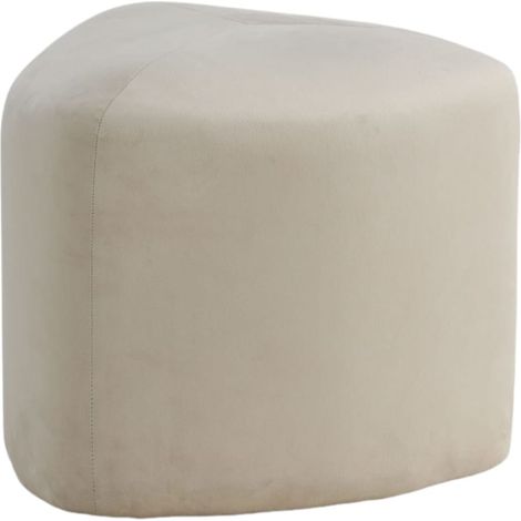 Pouf Peg 46x46x41 cm Velours Blanc Venture Home (1/5)