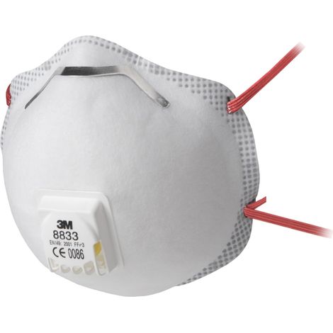 Masque jetable antipoussière FFP3 Confort (boite de 10 pieces) - 3M