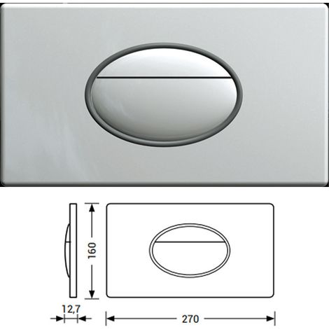 Placca Di Comando Ellipse TODINI - Bianco Soft - Azionamento Meccanico - Compatibile con Cassette IDEA - Abs Alta Resistenza