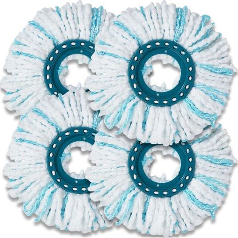 4 pièces Rechange Clean Twist Disc Mop Compatible avec Leifheit Serpillière,Balai Serpillère Microfibre Compatible avec Leifheit Clean Twist Disc Mop Systèmes,pour Tous Types de Sols (1/4)