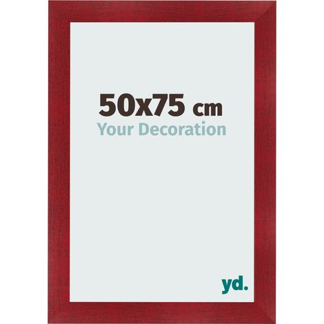 yd. - Cadre photo 50x75 - Vin Rouge Patine - MDF - Pisa (1/5)