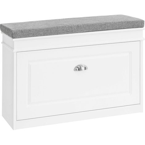 Banco Zapatero con 1 Cajón Organizador para Zapatos 75 x 24 x 51 cm FSR82-L-W SoBuy ES (1/5)
