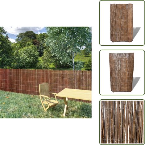 Valla tropical - vidaXL Valla cañizo de sauce 300x100 cm - Valla para jardín