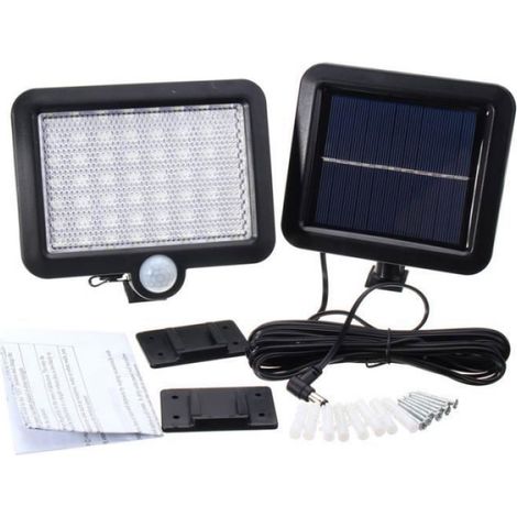 56 LED Applique Solaire Mur Lumière Éclairage Détecteur Mouvement Extérieur Jardin NF (1/4)