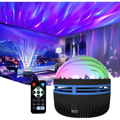 Mini projecteur LED rotatif RGB aurores boréales, veilleuse (1/3)