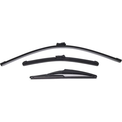 Front and rear soft rubber wiper blades, replacement rain brushes for Fiat 500 500C 500L 2009 to 2023 (1/5)